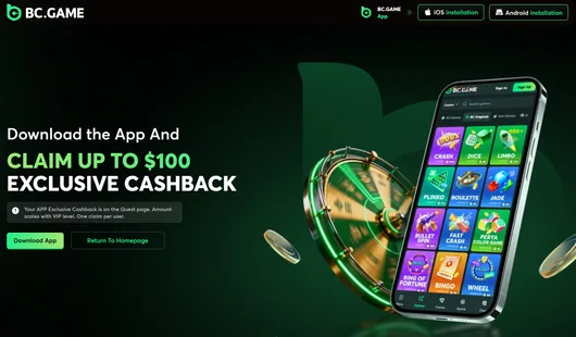 BC.GAME app cashback
