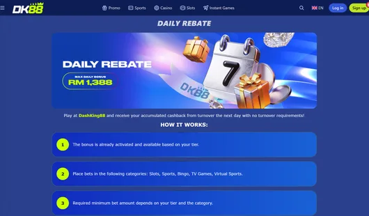 DK88 daily rebate