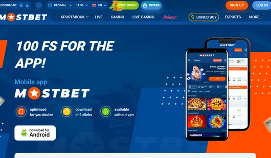 mostbet app free spins
