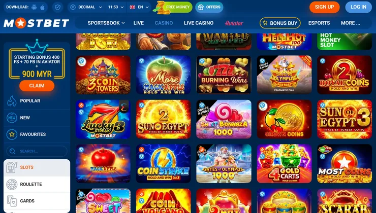 mostbet slots