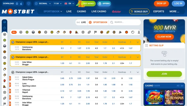 mostbet sports