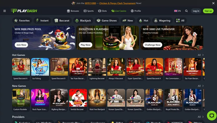 playdash live casino