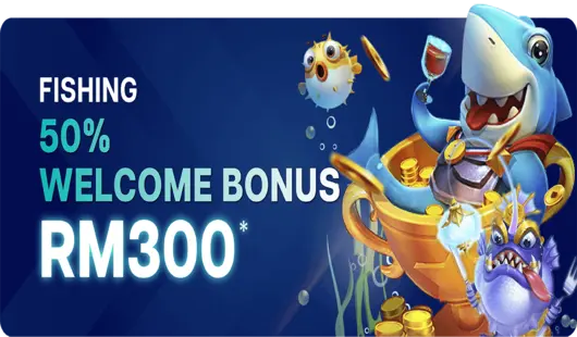 50% fishing welcome bonus