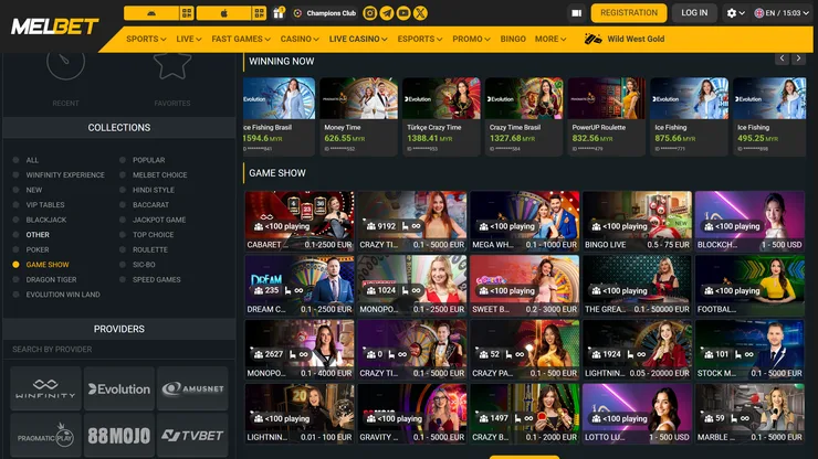 melbet live casino game show collection with ice fishing and ice fishing brasil